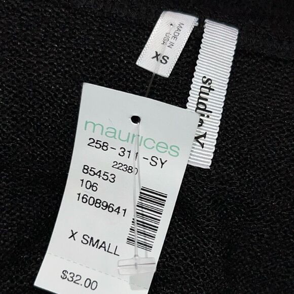 NWT Maurice’s Studio Y Black Lightweight Sweater Size XS - Picture 2 of 5